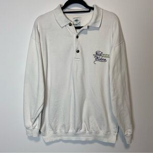 Vintage North Western Polo Sweatshirt | 90s Retro Style L